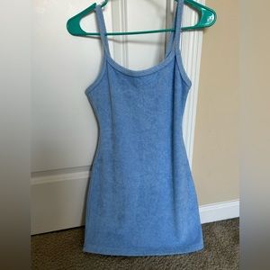 Abercrombie & Fitch blue terry cloth mini dress
